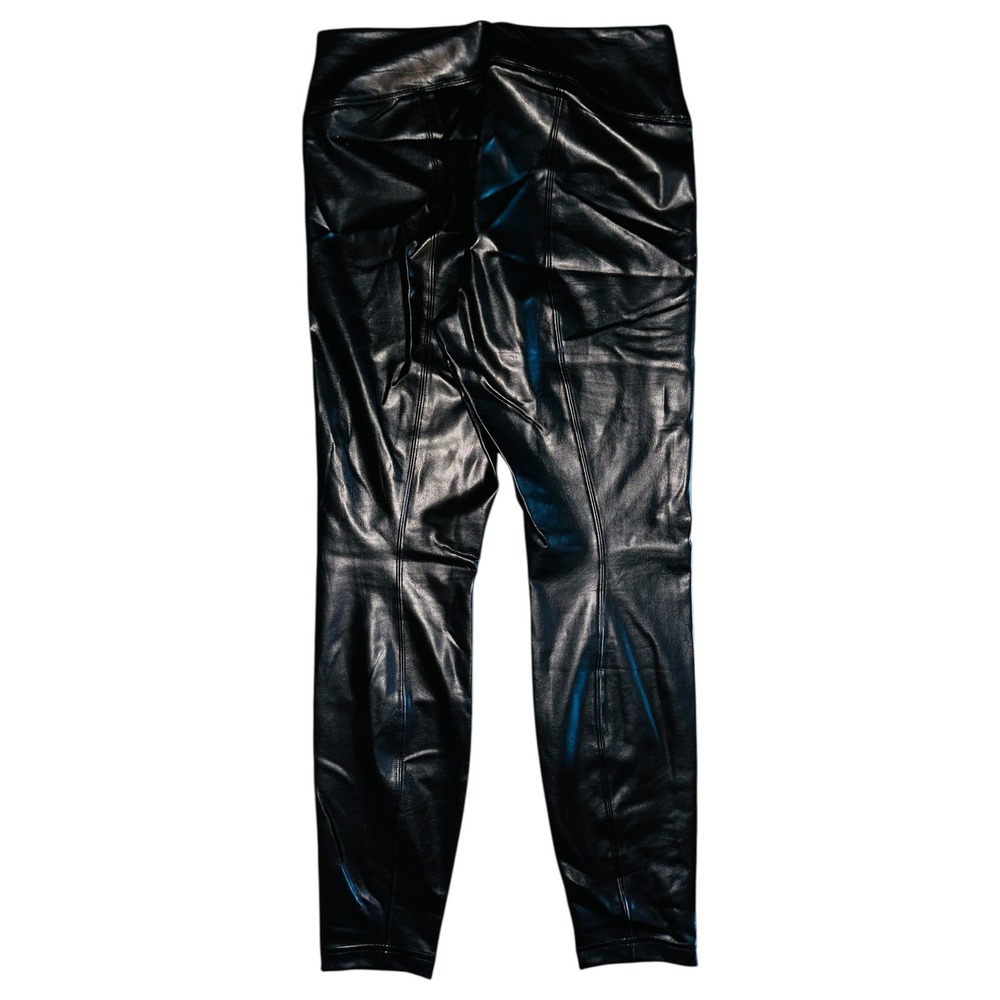 WB6 White House Black Market WHBM Faux Leather Leggings High Waist Size 12 - Picture 6 of 6